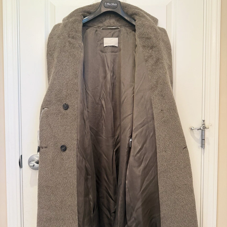 NWOT ‘S Max Mara Label-cut ‘Roseto’ Alpaca and Wool Coat Sz: M US6 Fall/Winter - Image 4 of 4