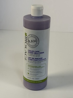 New! Biolage RAW Color Care Acidic Milk Rinse Size 16.9 Oz