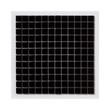 Square Tile Small Black  White Glossy Matte (2.3cm square) 30cm x30cm Mosaic