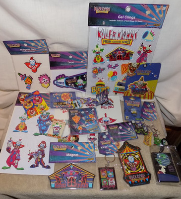 KILLER KLOWNS FROM OUTER SPACE LOT, Keychain, clip bag, magnet, decal, stickers