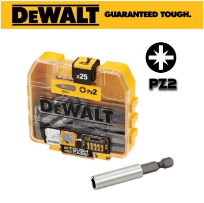 DeWALT Schraubendreher Bit Set x25 Pozi PZ2 Bits + magnetischer Bithalter
