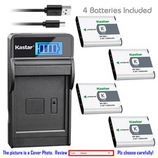 Kastar Battery LCD Charger for Sony NP-BK1 BC-CSK  Sony Webbie MHS-PM1 Camera