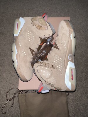 Size 8 Brand New Mens Jordan 6 x Travis Scott Retro SP British Khaki DH0690-200