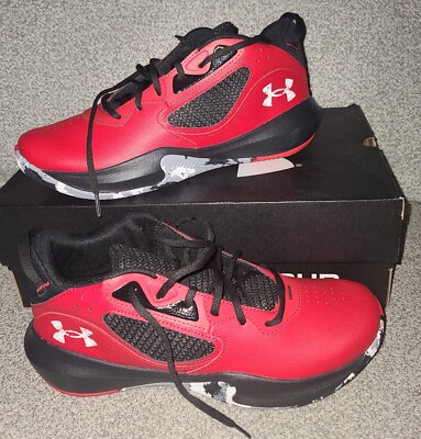 UNDER ARMOUR Unisex Size 12 Lockdown 6 Basketball Shoe UA Red Black  NEW With Bo