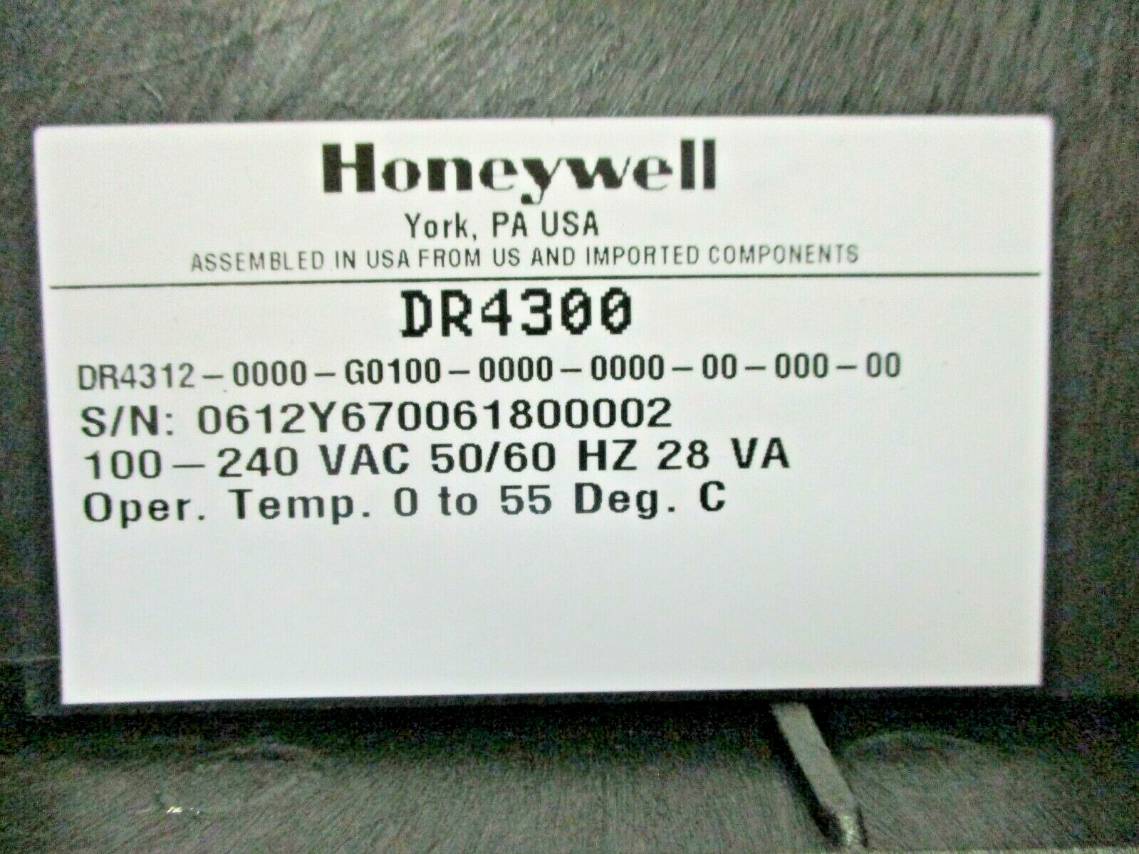 HONEYWELL DR4300 CHART RECORDER DR43120000G0100000000000000000