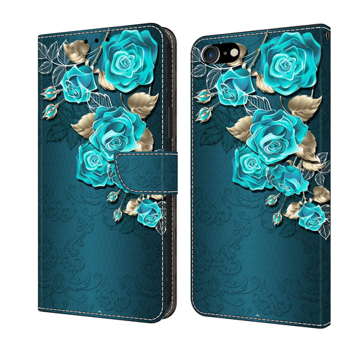 Flip Painted Card Wallet Stand Phone Case For iPhone 11 Pro Max XS XR 6 7 8 SE - Picture 5 of 29