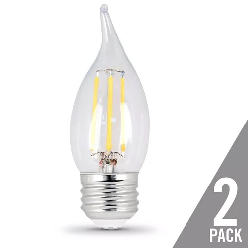Feit Electric Clear Medium Base LED Decorative Bulb 2.2W 120V 200 lm. 2700K, 1.3 - Picture 2 of 4