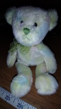TY Beanie Baby - FLORA the Green Ty-dyed Bear (7.5 inch) - MWMTs Stuffed Animal