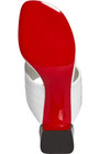 100% AUTH NEW WOMEN LOUBOUTIN TONGAMULE WHITE CROC THONG SANDALS EU 37.5/US 7.5 — photo 7