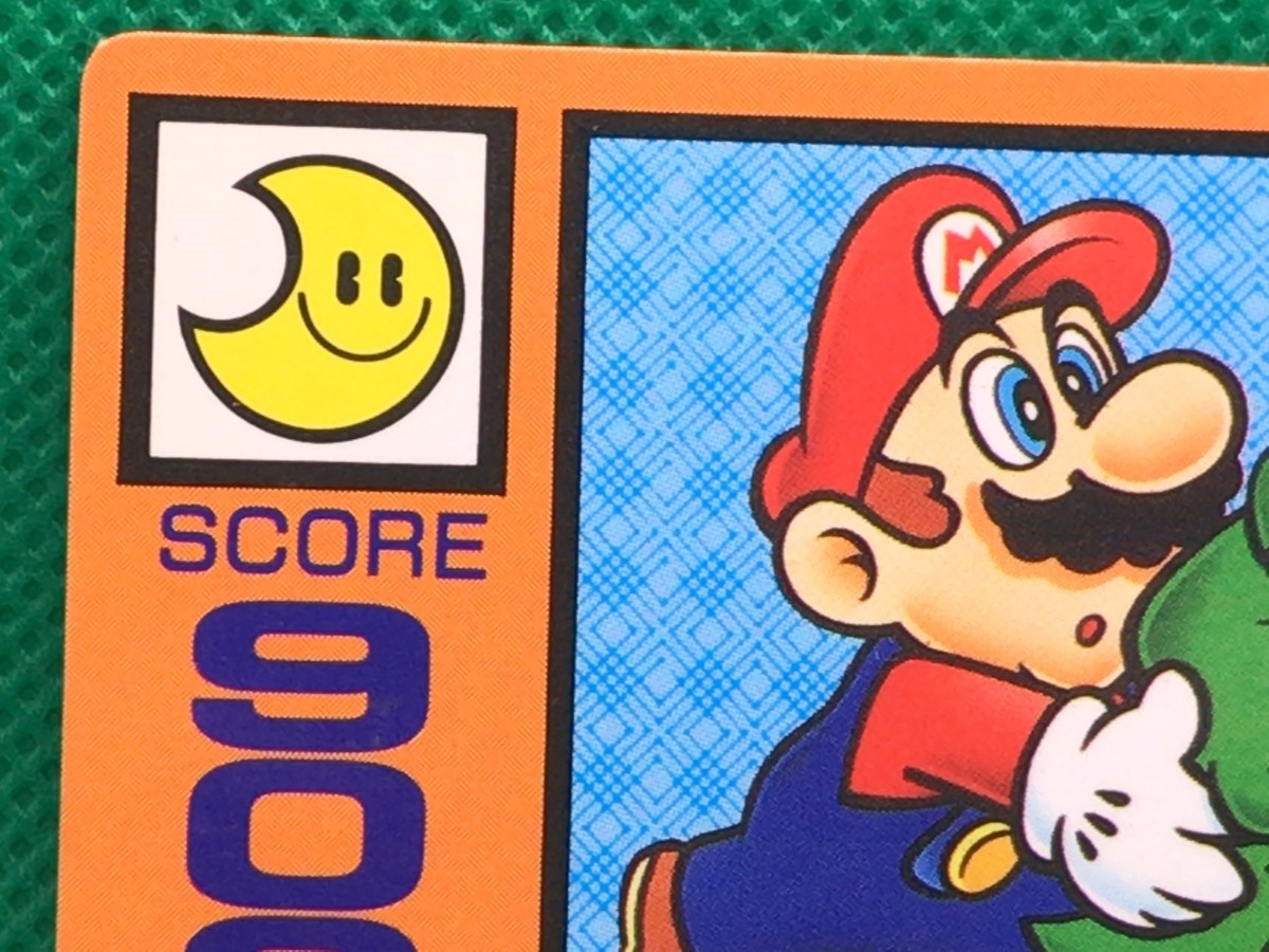 Mario Mini Chibi Yoshi Super Mario World NIntendo Card SCORE 9000