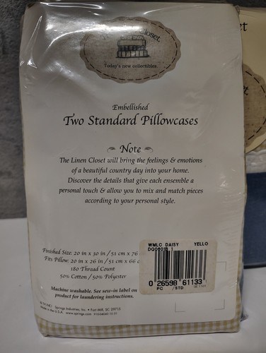 The Linen Closet Embellished Full Sheet Set W/ Two Pillowcases "Daisy" USA Made - Picture 2 of 7