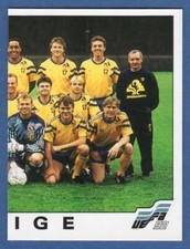 FIGURINA CALCIATORI PANINI EURO 92 - RECUPERO - N.015 TEAM SVERIGE