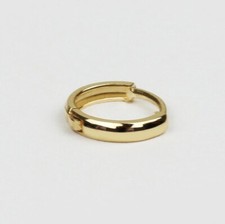 14k Solid Gold Hoop Earring, Minimalist Simple Earring, Gift for Her
