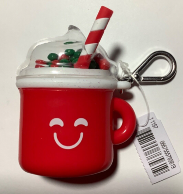 Bath & Body Works Hot Cocoa Cup Happy Face PocketBac Holder Key