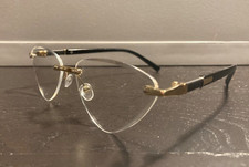 Unisex Clear Triangle Cat Eye Rimless Sunglasses