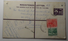STAMPMART : PAKISTAN 80p REGISTERED LETTER WITH A/D 1965 LOCAL USED TO LAHORE
