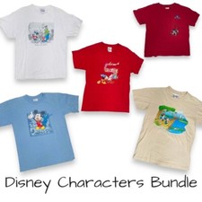 Vintage Disney Characters Mickey Mouse Bundle Lot 5 T Shirts - Medium - L M - L