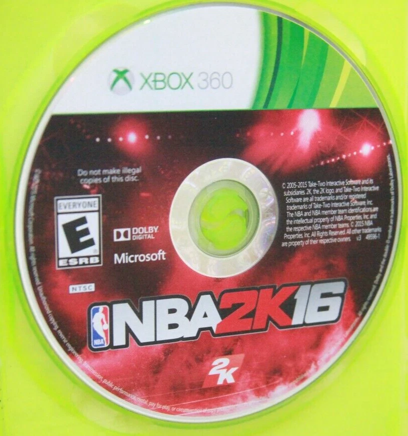 NBA 2K16 Xbox 360 Video Game Anthony Davis Box Curry Harden Manual Everyone BB94 - Image 3 of 4