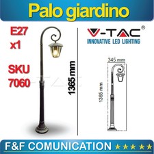 PALO PALETTO GIARDINO LAMPIONE LED STRADALE PLAFONIERA LANTERNA 2 MT V-TAC