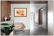 Joan Miro Serie I Red Green Hand Signed Modern Abstract Color Lithograph Artwork