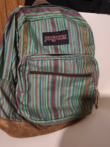 vintage jansport backpack leather 