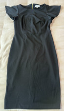Calvin Klein Women's Solid Black Short Sleeve Dress Size 6