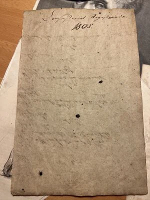 Original Antike Manuskript Handschrift Geripptes Papier Wasserzeichen Brief - Bild 1 von 4