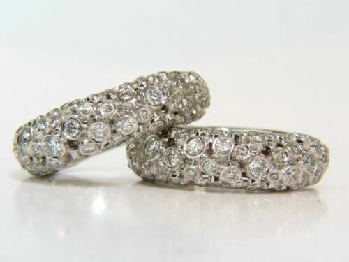 Pendientes de joyería con diamantes en oro blanco