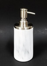 NEW WHITE+GRAY MARBLE LOOKS ACRYLIC,RESIN KITCHEN,BATHROOM SOAP DISPENSER