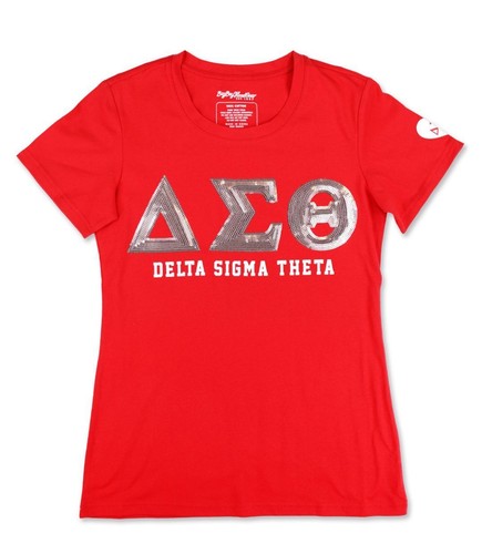 Delta Sigma Theta Sequin Patch Tee Red
