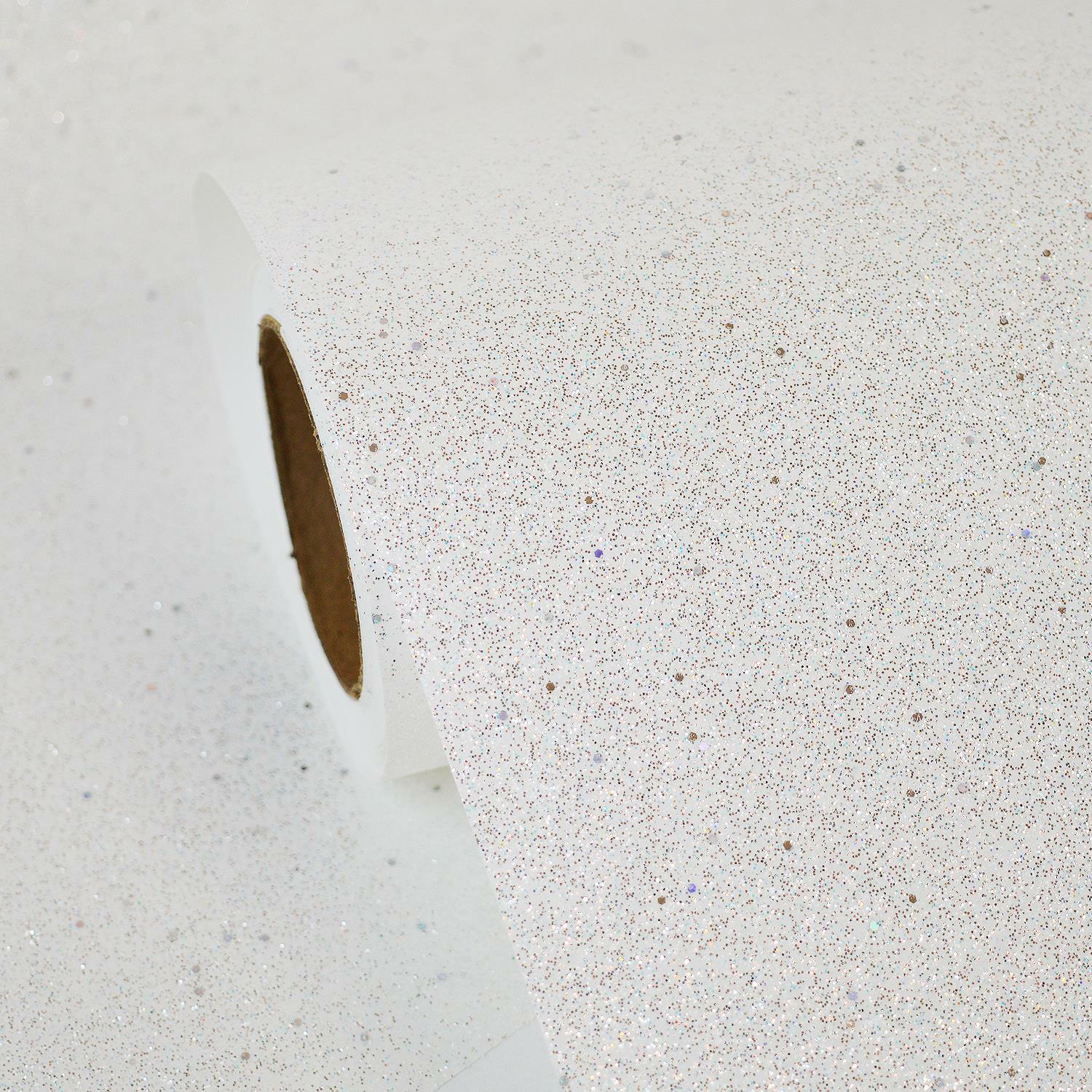 Oriah Glitter Iridescent Textured Sparkle White Glitter Textured