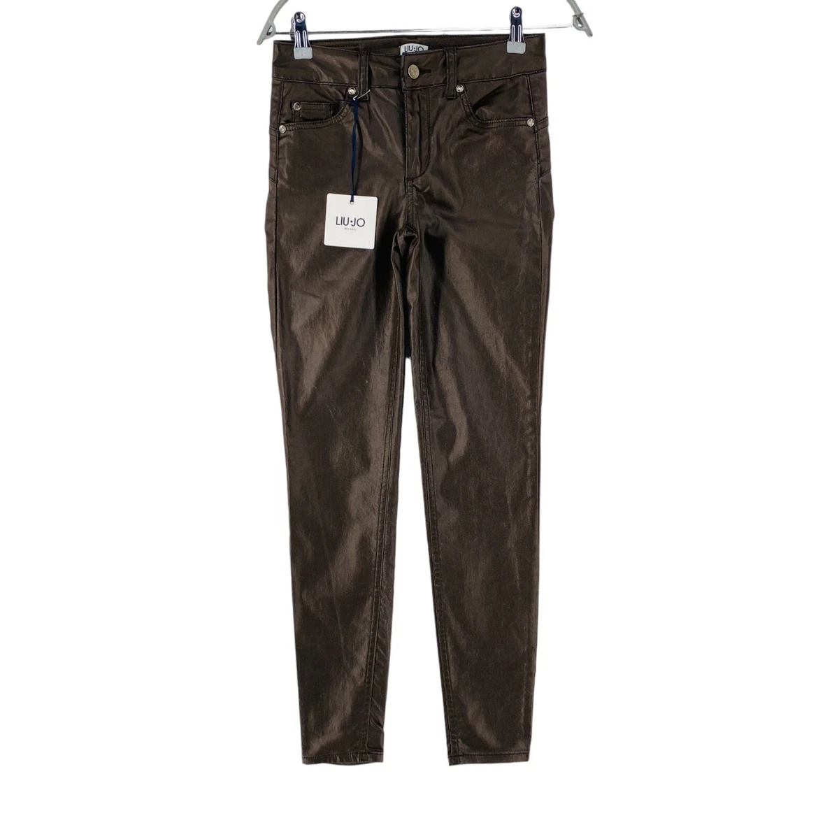 Pantalon Marron Chocolat Cotélac Taille 46 Femme – Jean Slim En Coton/laine/lin, Occasion Bon état