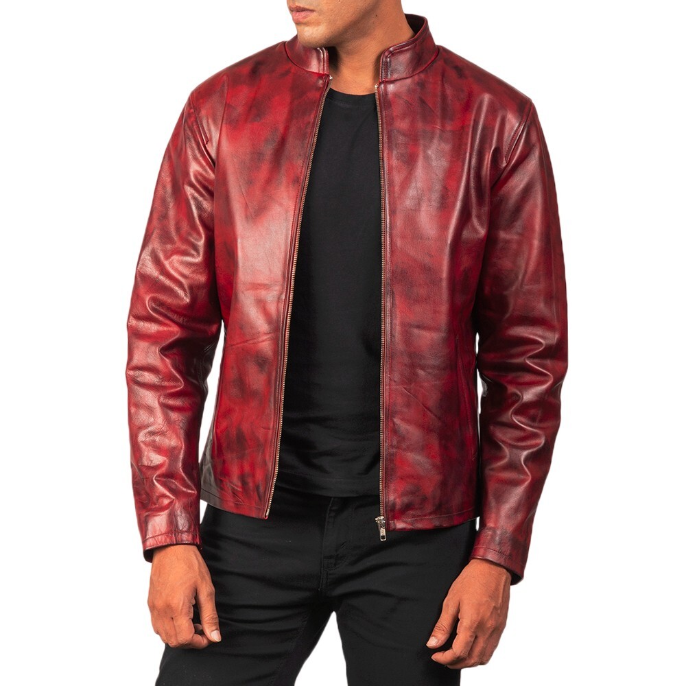 ジャケット・アウター fake leather jacket wine red XFLWAM Women Plus Size Fashion Faux Leather Jacket Long
