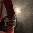 Coldwater Creek Silver Tone Square Case red Leather Wrap Band Watch — photo 2