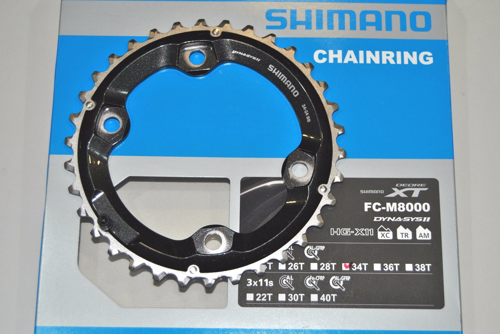 Corona SHIMANO XT 34T BB FC-M8000 ( 34x24 )/CHAINRING SHIMANO XT 34T BB FC-M8000