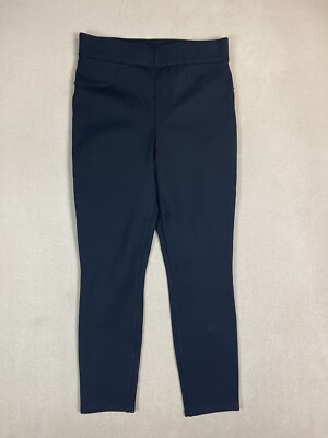 Spanx Pants Womens Medium Black Ponte Slim Straight Casual Workwear Pant Adult