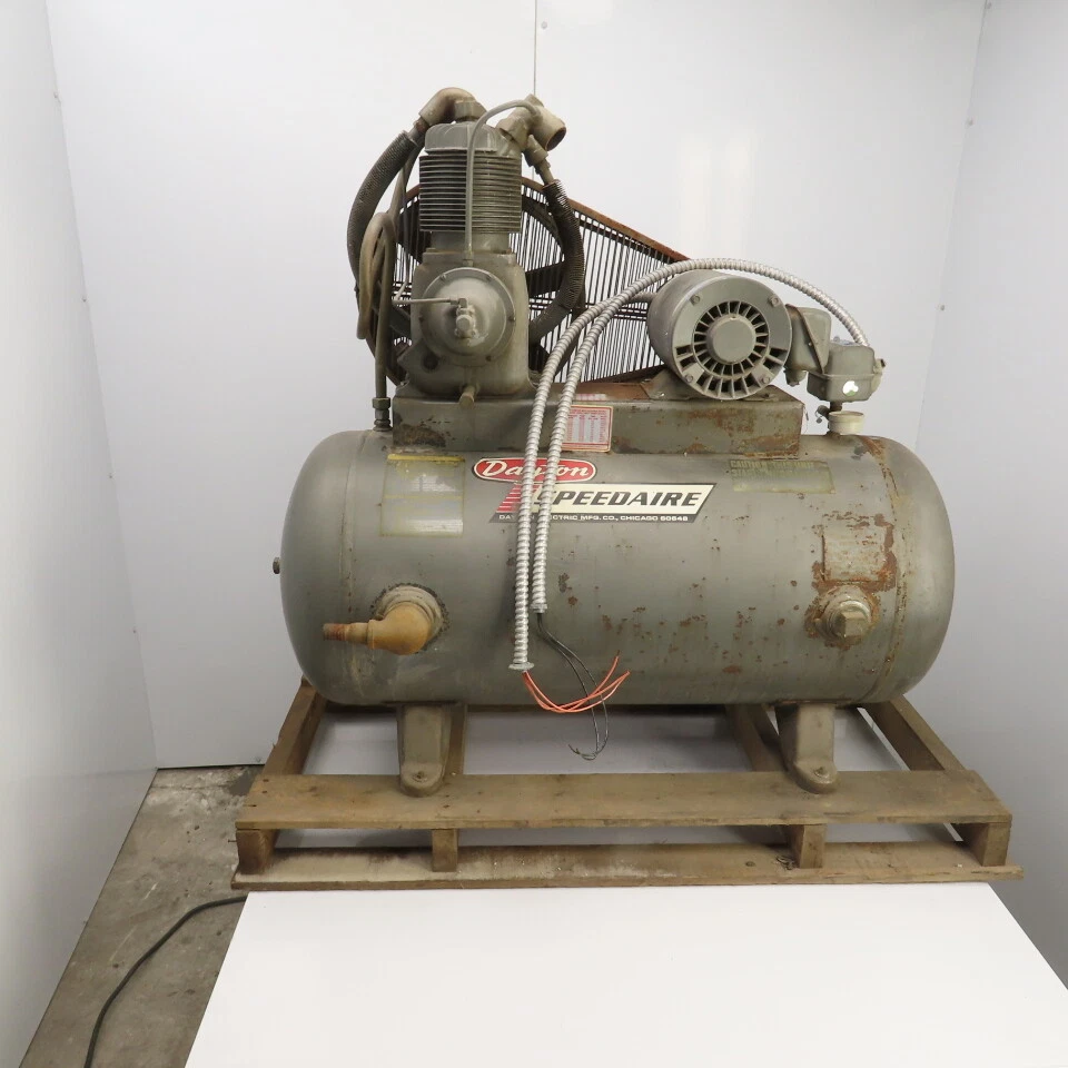 Dayton Speedaire 3Z180 2 Stage 60 Gallon 5HP Air Compressor 230 460V 3PH 175PSI