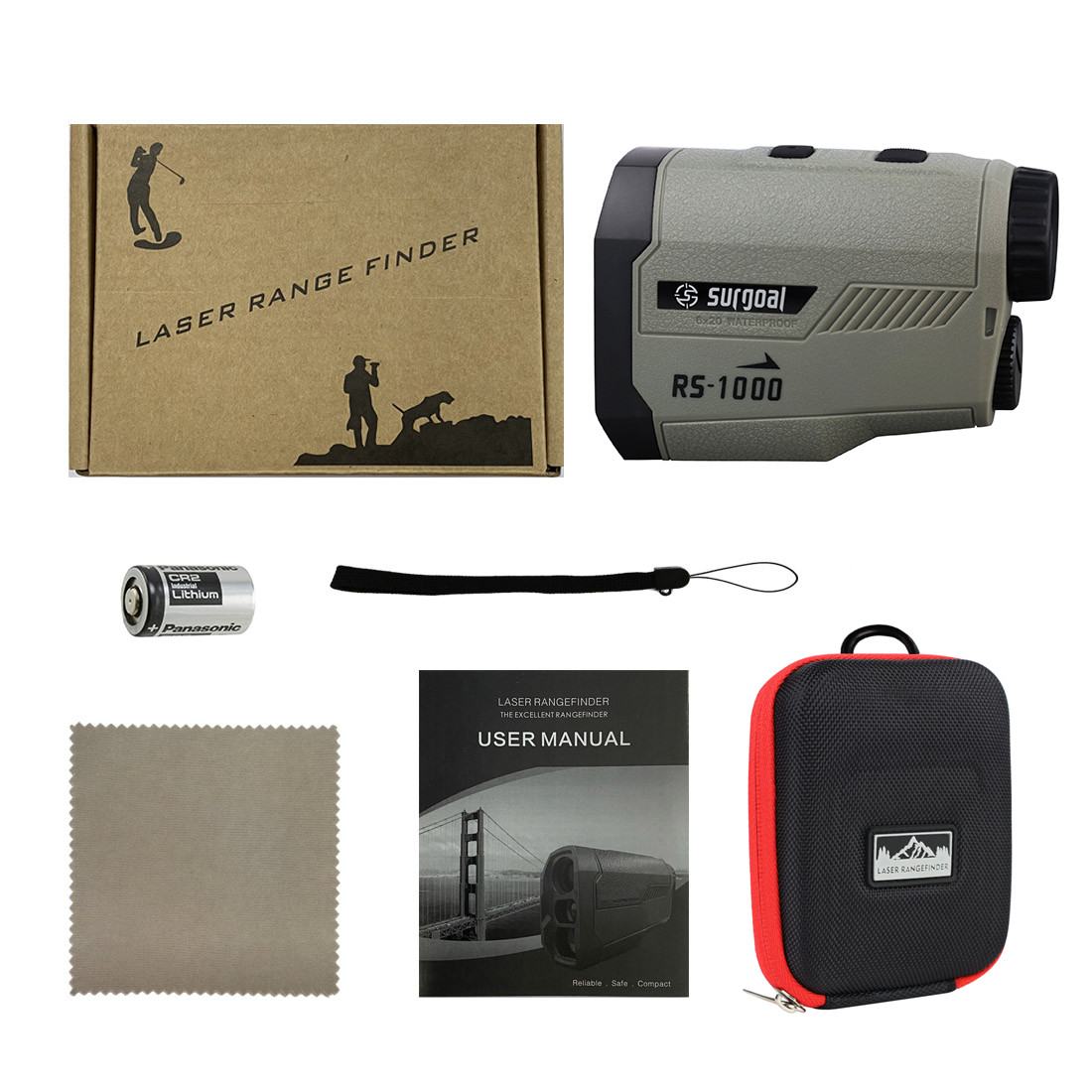 Laser Rangefinder Distance Measuring Hunting Targeting Shooting Hiking Golfing