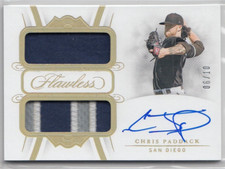 2020 Panini Flawless Dual Patch Autographs Gold #2 Chris Paddack 06/10