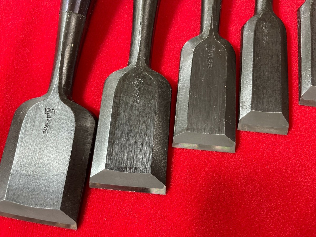 Japanese chisel Oire nomi Set of 10 3mm~42mm Kikuhiromaru Japanese chisel Oire nomi Set of 10 3mm~42mm Kikuhiromaru