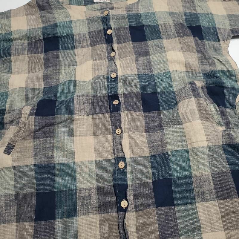 Master Record Margin Womens Button Down Shirt Bei… - image 5