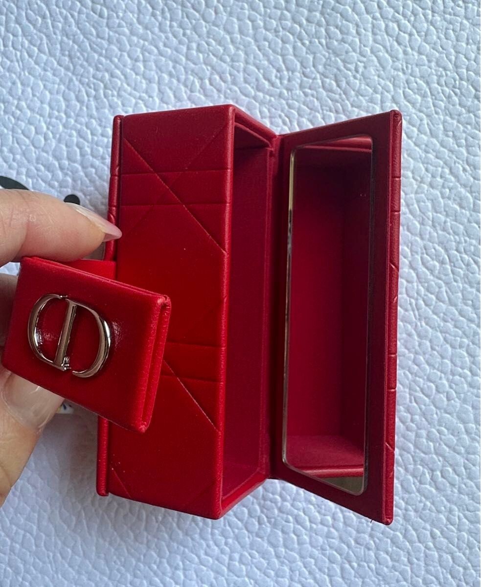 Dior lip case novelty mirror red isetan Japan Limited case