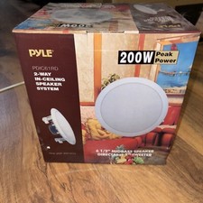 PYLE PRO 6.5'' 200W 2-Way In-Ceiling/Wall Speaker System White Lot Of 3 READ