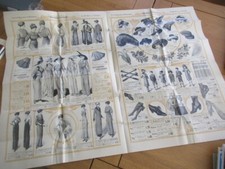 GRAND JOURNAL AFFICHE QUINZAINE DE PRINTEMPS MODE FASHION 1912 ROBES CHAPEAUX