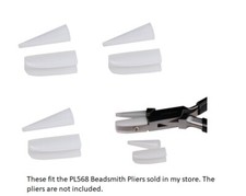 Three Sets Replacement Nylon Jaw Tips Beadsmith RJ568 Flat Round Nose Pliers