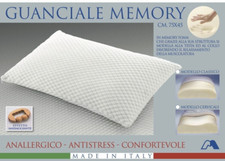 GUANCIALE CUSCINO MEMORY FOAM SAPONETTA E SAGOMATO ORTOCERVICALE H 11 / 13 / 15