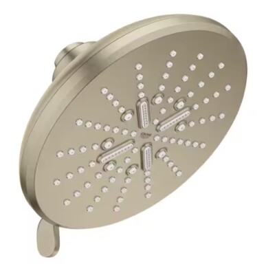 GROHE Rainshower SmartActive 3-Spray Patterns 1.75 GPM 6.5 in. Round Wall