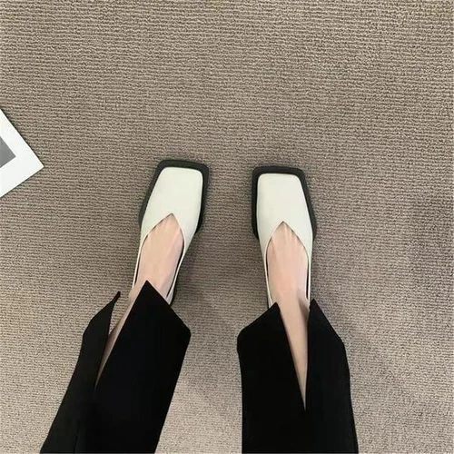 Woman Fashion Sandals Casual PU Low Rubber Rome Square heel Flat Back Strap Toe - Picture 17 of 55
