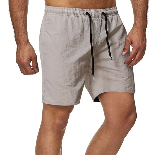 Herren Freizeit Lose Shorts Taschen Kordelzug Einfarbig Strand Basic Shorts - Bild 61 von 64
