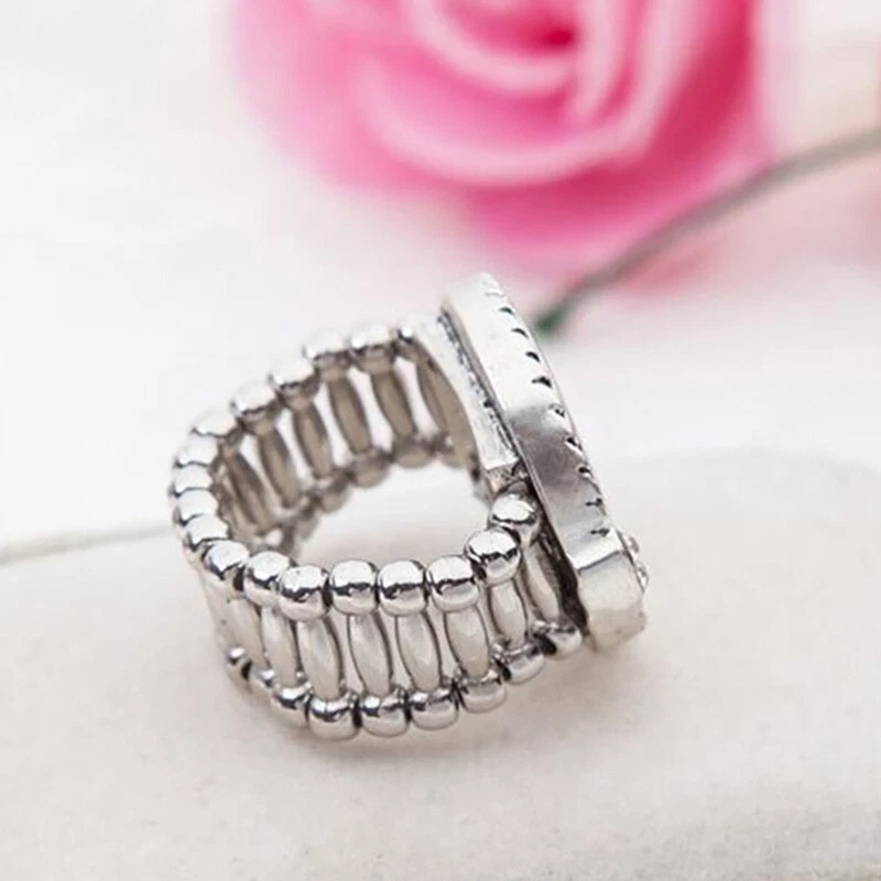 Anillo de fútbol americano Blue Devils plateado con acento de cristal para mujer con paquete de regalo D12 Foto 4 de 4